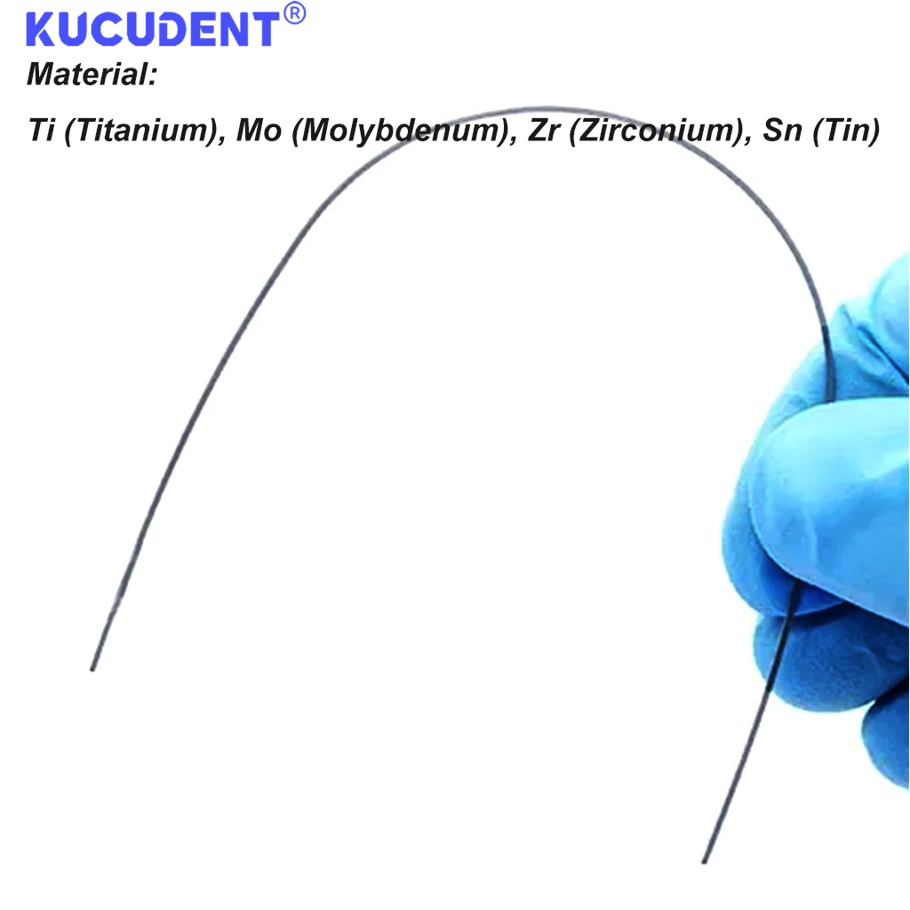 1 stks/zak Tandheelkundig Orthodontisch TMA Arches Wire Ti-Mo Legering Archwire Voor Bretels Super Elastische Eivormige Vorm Archwire Tandarts