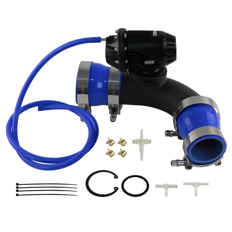 SSQV IV Blow Off Valve & 90 Degree Hose Adapter & Clamp for Hyundai Genesis Coupe 2.0T 2010-2012