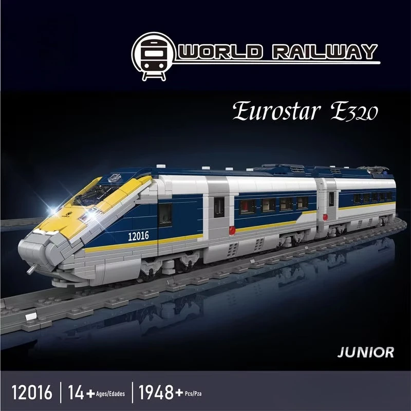 Mold King 12016 1948PCS Train Series RC Eurostar E320 Train Model Building block Technology Educational Toy Festival Gifts