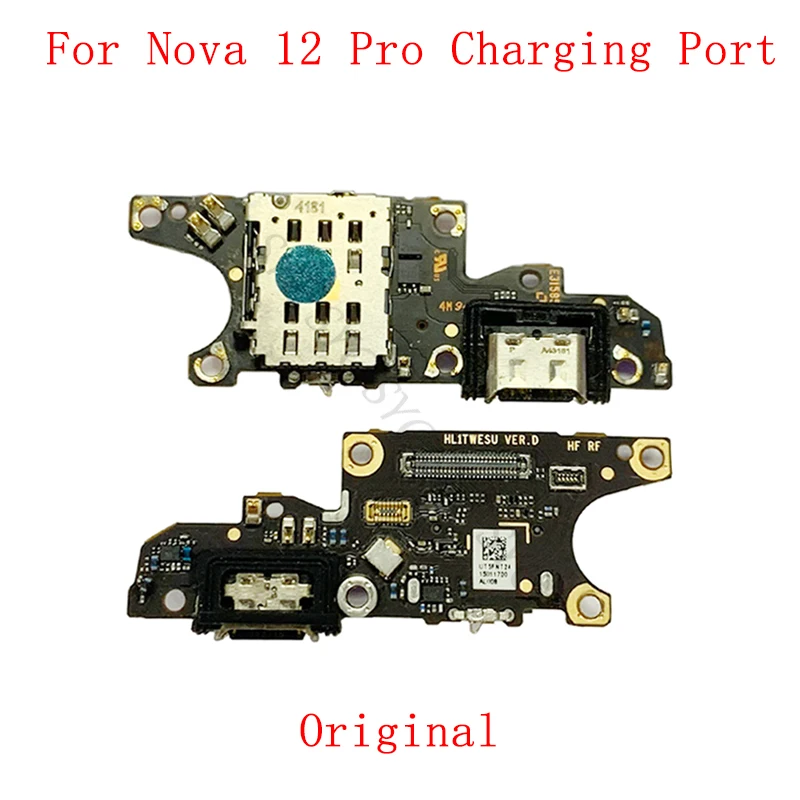 

Плата разъема для зарядки USB для Huawei Nova 12 Pro, зарядный порт, гибкий кабель, запасные части