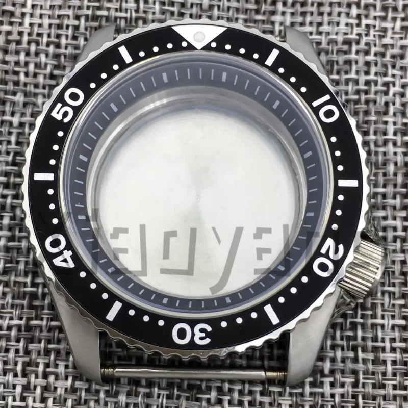 40mm Silver 3.8 Crown Watch Case Flat Sapphire Glass Fit for NH35 NH36 4R 6R 7S Movement 29mm Dial Men Watch Case Repair Parts