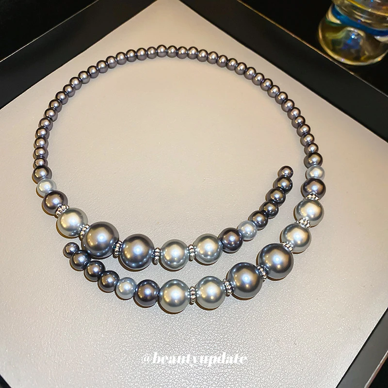 French Artificial Pearl Collar Niche Fashion High-end Feel Necklace Collarbone Chain Versatile Light Luxury Temperament Accessor