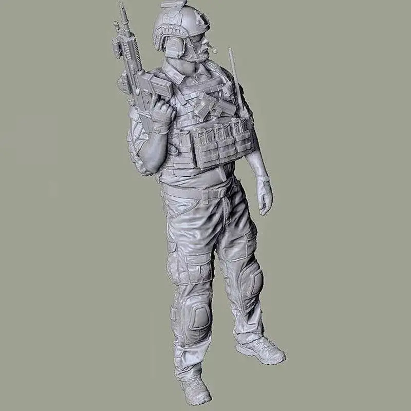 Figurine soldat militaire des forces spéciales en résine, Micro Miniature Gk, modèle blanc imprimé en 3d, jouet non assemblé et non peint, 1/16