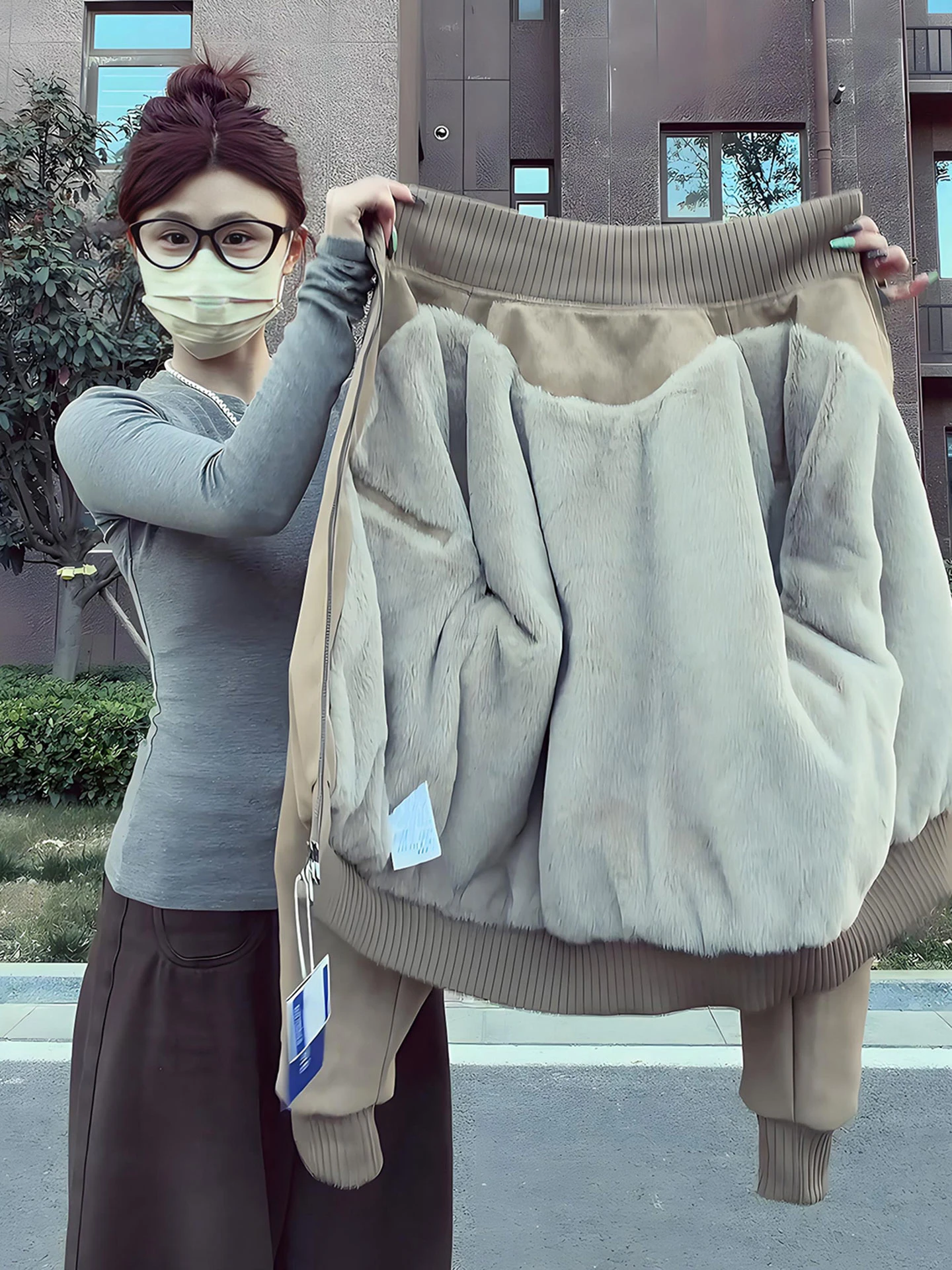 

Khaki Fce Lined PU Cotton Jaet Men's Winter Tie Dye Biker ort Coat American Sle Stand Collar Thiened Long Sve Z...