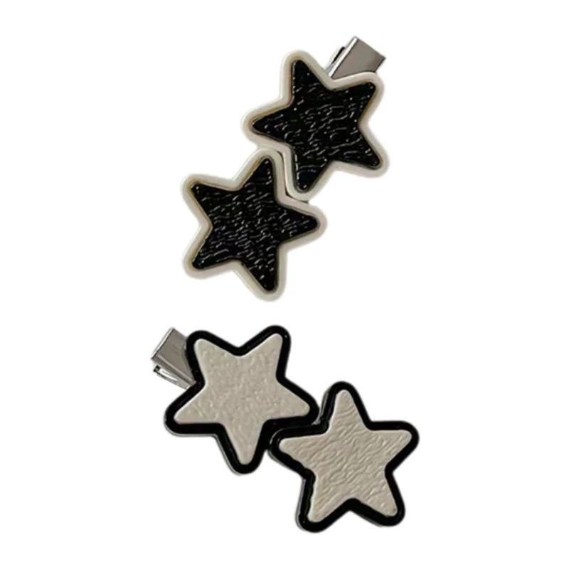 Star Hairpin Barrettes Metal Side Clip Y2K Five-pointed Star Hair Clip Headwear Drop Shipping