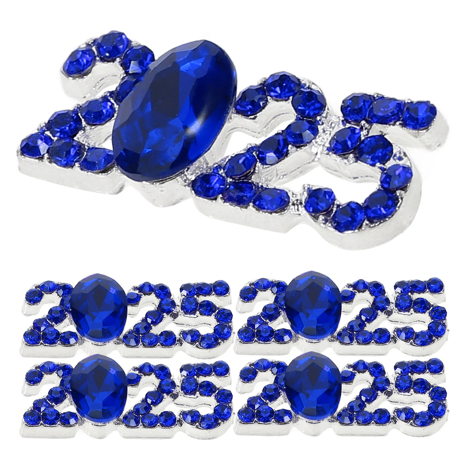 5 個合金ネイルチャームスパークリングラインストーン 2025 番号 DIY ネイルデコレーションマニキュアチャーム偽爪女性用