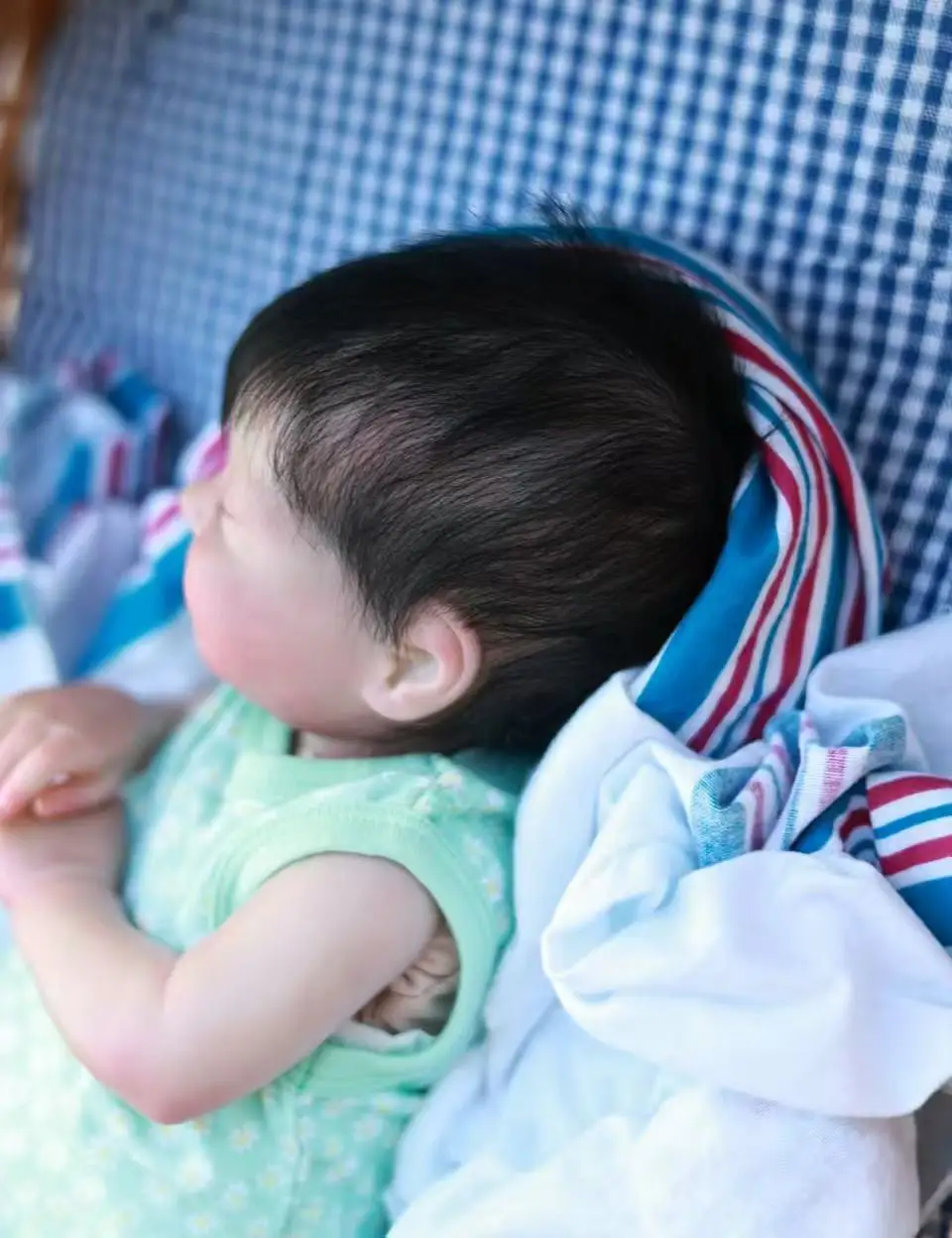 

DLS Limited Supply 18inch Reborn Baby June 6month sleeping Painted With Cloth body