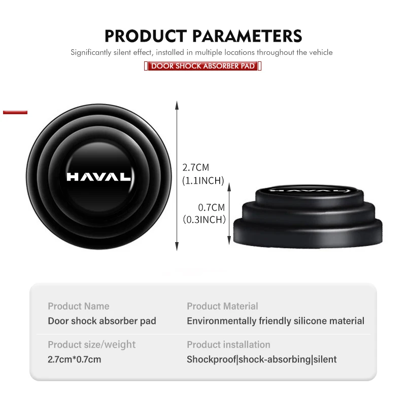 4/8/12Pcs Silicone Car Door Shock Absorber Spacer Anti‑Collision Buffer Damper For Haval Great Wall Jolion H1 H2 H3 H4 H5 H6 H7