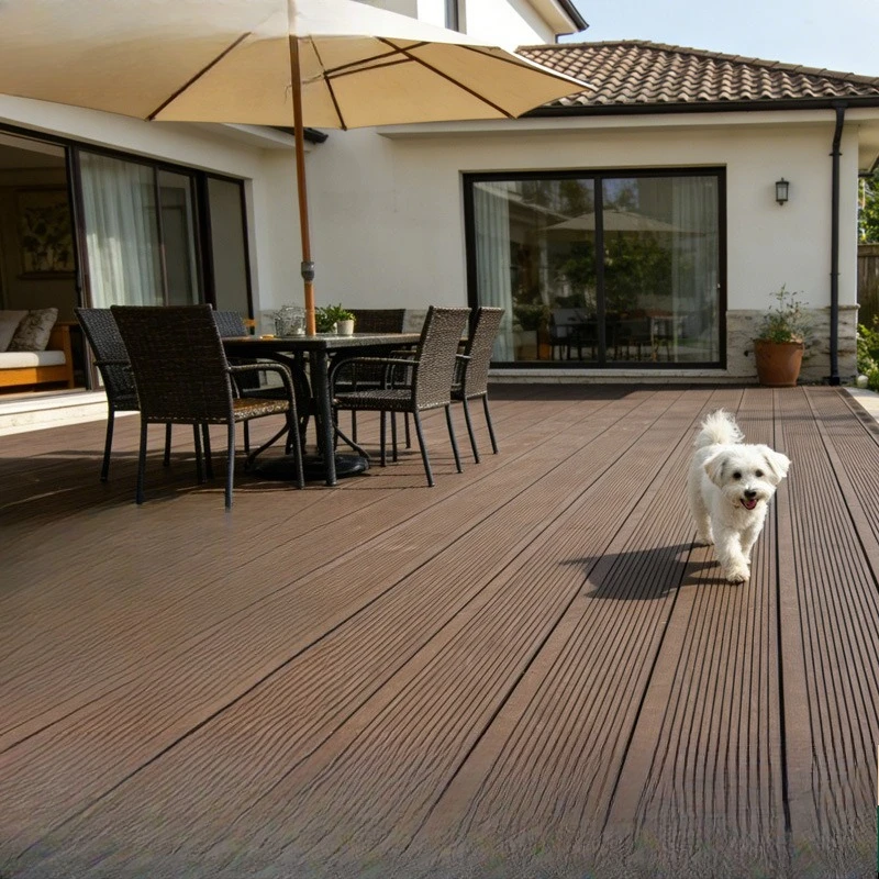 

Outdoor courtyard solid seamless floor Co-extruded wood-plastic panel Outdoor wood floor