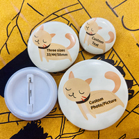 Round Handmade Custom Photo and Logo Design Badge,DIY/Lovers/Babies/Star/Pets/Anime/Handwriting Text Exclusive Brooches Gift Pin