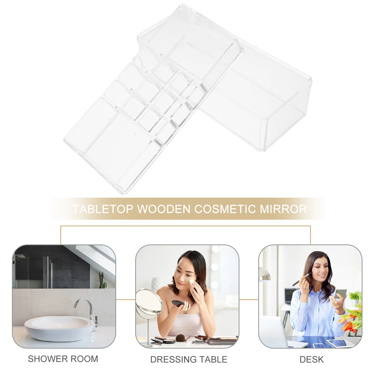 

Double-Layer Transparent Lipstick Organizer Case for Desktop Makeup Storage Rack Large Capacity Box Lip Gloss Display