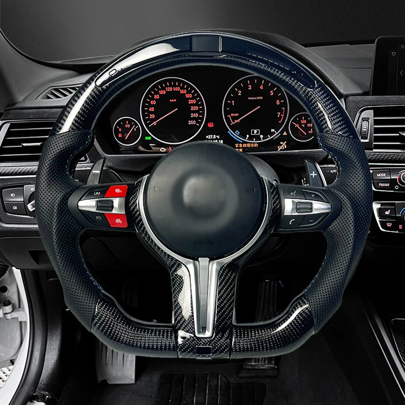 

LED Carbon Fiber Leather M Sport Steering Wheel for BMW F01 F06 F10 F11 F20 F21 F22 F30 F31 F32 F34 F36 F80 F82 F87 F90 M3 M5