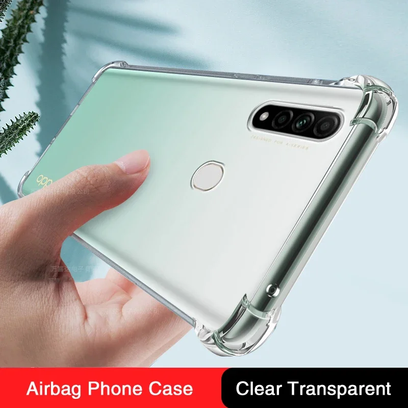 High Quality Transparent Phone Case for OPPO A8 A31 2020 Fundas Airbag Shockproof Soft Silicone Original Prime Back Covers Coque