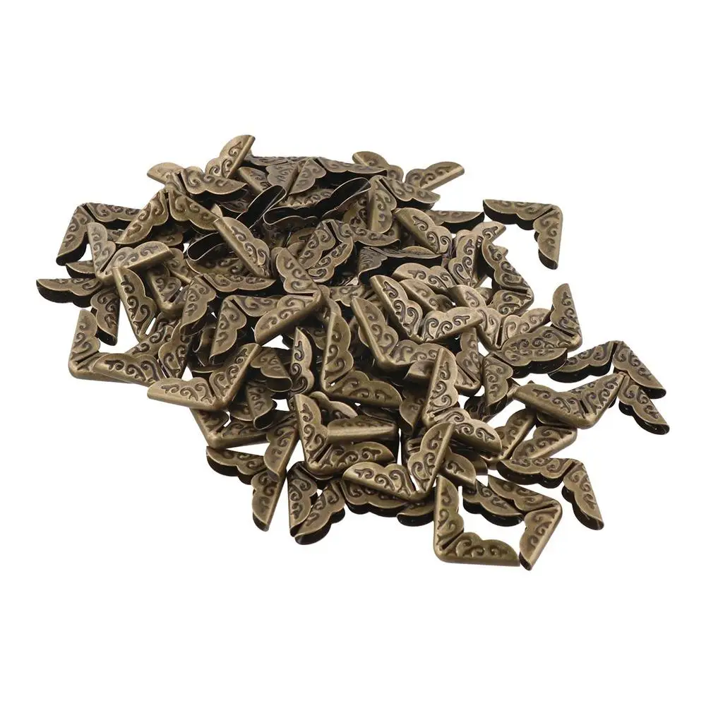 

50pcs Vintage Book Corner Protector DIY Iron Scrapbook Protector Mini Practical Book Corner Brackets Home