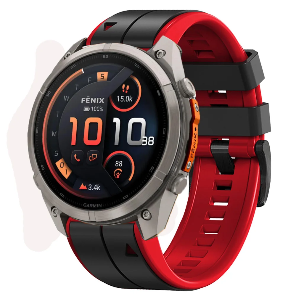QuickFit Band For Garmin Fenix 9/9 8 Pro 47mm 51mm E 7 7X 6 6X 5X/Epix 2/TACTIX 8/Quatix/Instinct 2 2X 3 Silicone Strap Bracelet