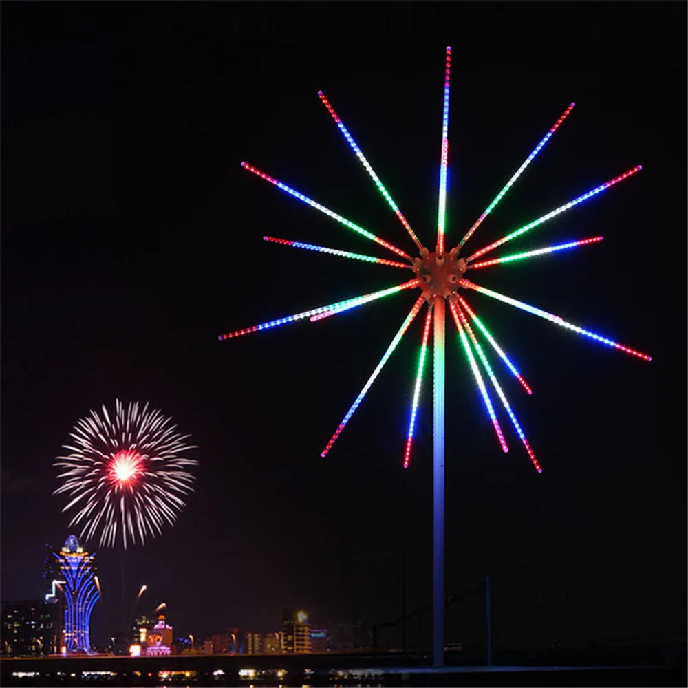 LED Fireworks Lights for Garden, Christmas Tree Lights, RGB Control, Waterproof, Outdoor, New, 1.5-3m High, Diameter 1.2-1.4m