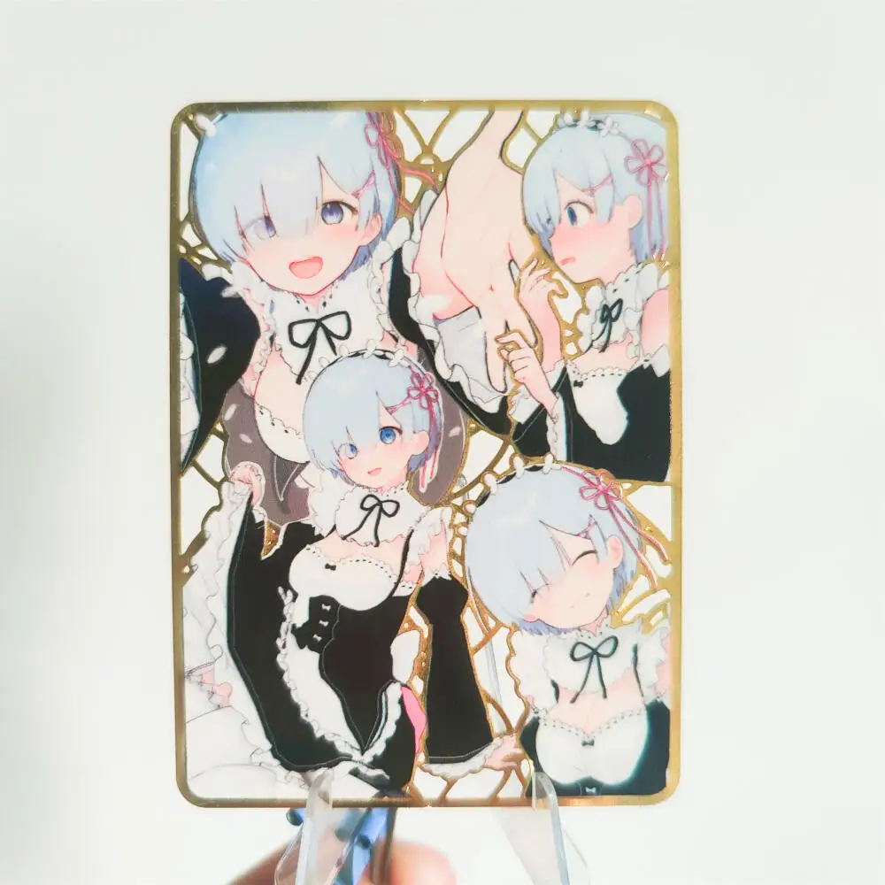 Tarjetas de colección DIY ACG Goddess Story Anime Power Nami Rem Tamato Sexy Maid tarjetas de Metal juegos juguetes vacaciones regalos de cumpleaños