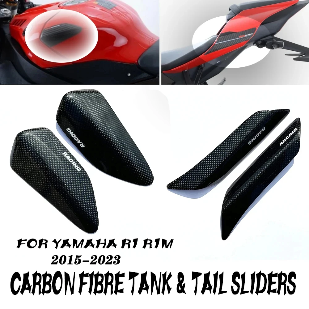 

Carbon Fiber Fuel Tank Slide Protection Sleeve, Tank and Tail Sliders, Yamaha R1 R1M 2015-2023 2016 2017 2018 2019 R1 R1m 100%