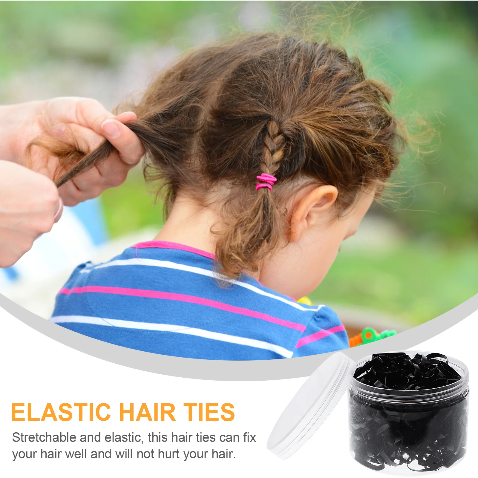 

500pcs High Elasticity Ties Elastic Rubber Bands For Thick Thin Hair Girls Stretchable Hair Elastics Styling Tool For Braiding