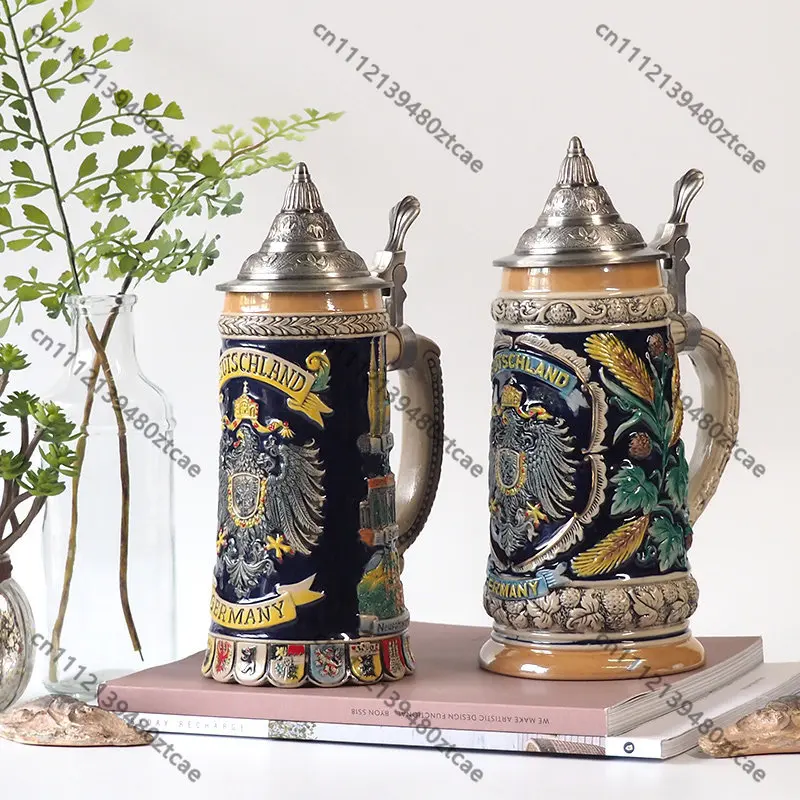 european-vintage-handmade-ceramic-german-beer-mug-traditional-christmas-oktoberfest-gift-bar-desktop-decorative-cup
