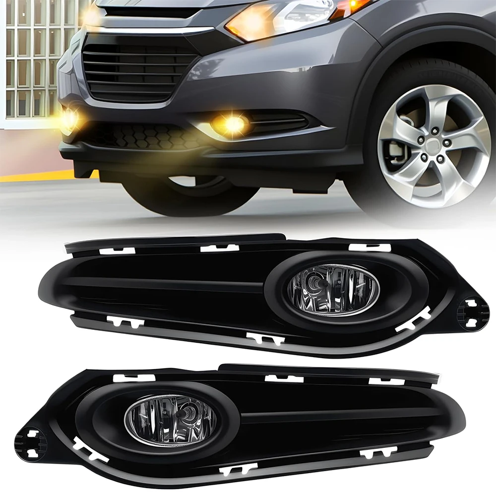 For Honda HR-V / VEZEL 2015 2016 2017 2018 2019 2020 2021 2022 2023 Halogen Fog Lights Front Bumper Driving Fog Lamp Assembly