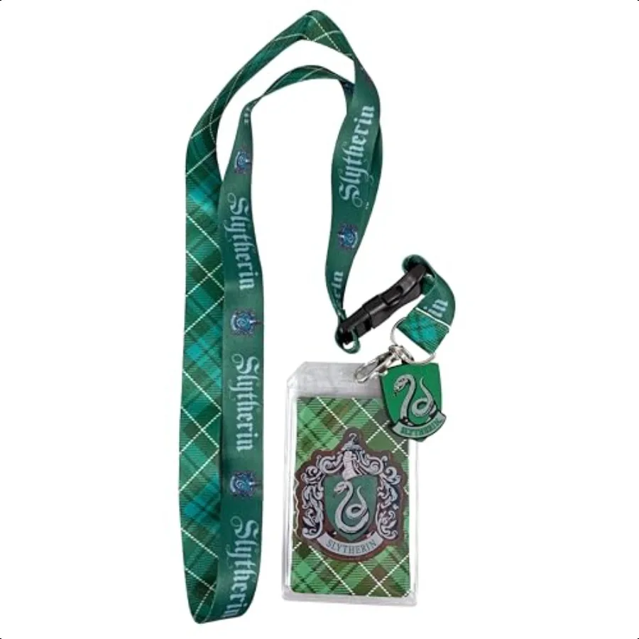 

Slytherin Plaid Lanyard with Charm