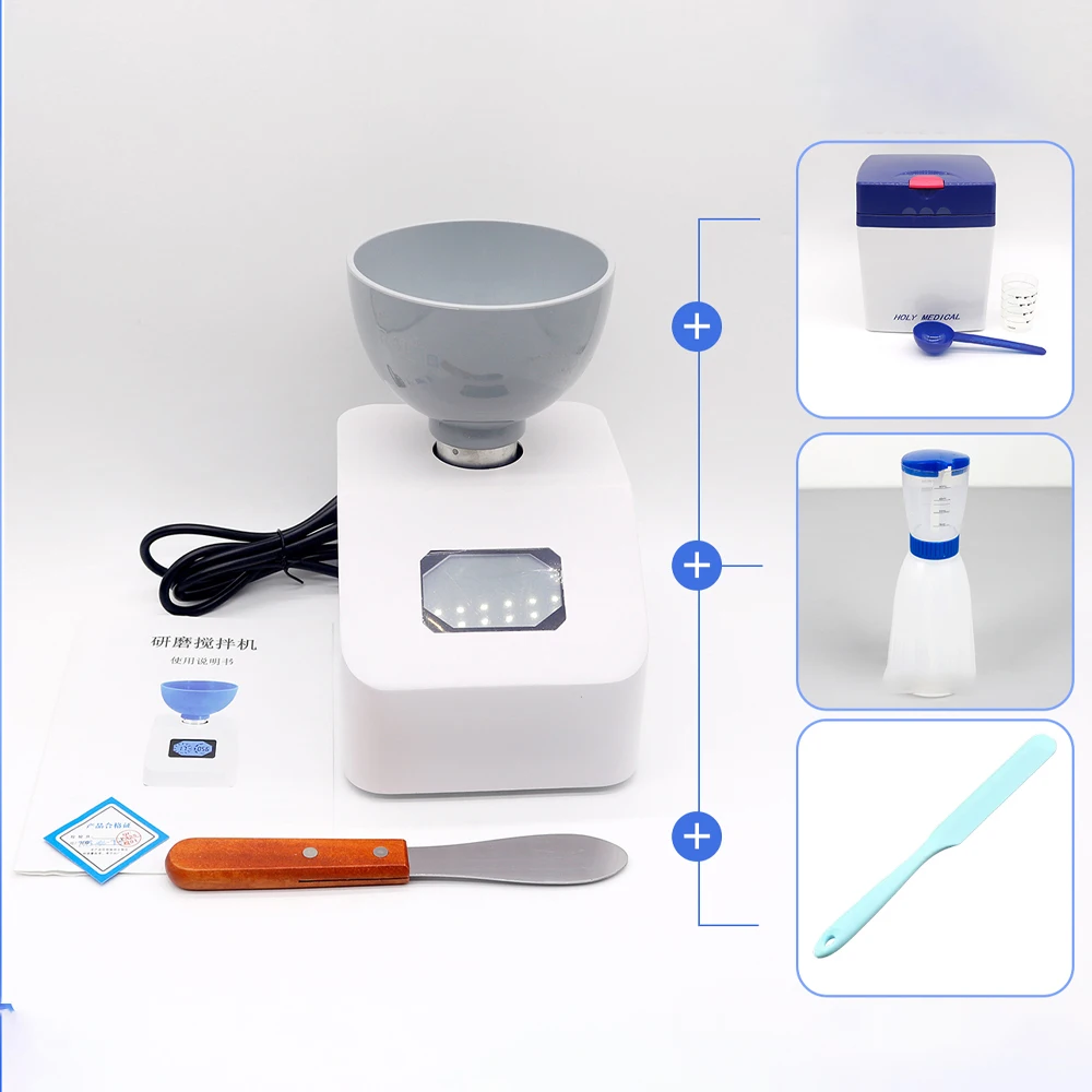 

AC110V-220V Dental Impression Material Mixer, Multifunctional Alginate Gypsum Powder Mixer with Display and Adjustable Speed