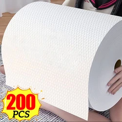 200/50pcs Disposable Rags Reusable Cleaning Cloths Household Kitchen Non-woven Dishcloths Wash Paper Towels Non-stick Oil Wipes