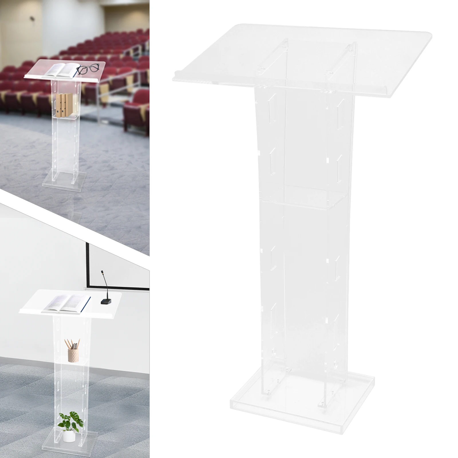 Acrylic Transparent Welcome Lifting Podium Conference Pulpit for Speeches Opening Ceremonies Celebrations and Other Occasions