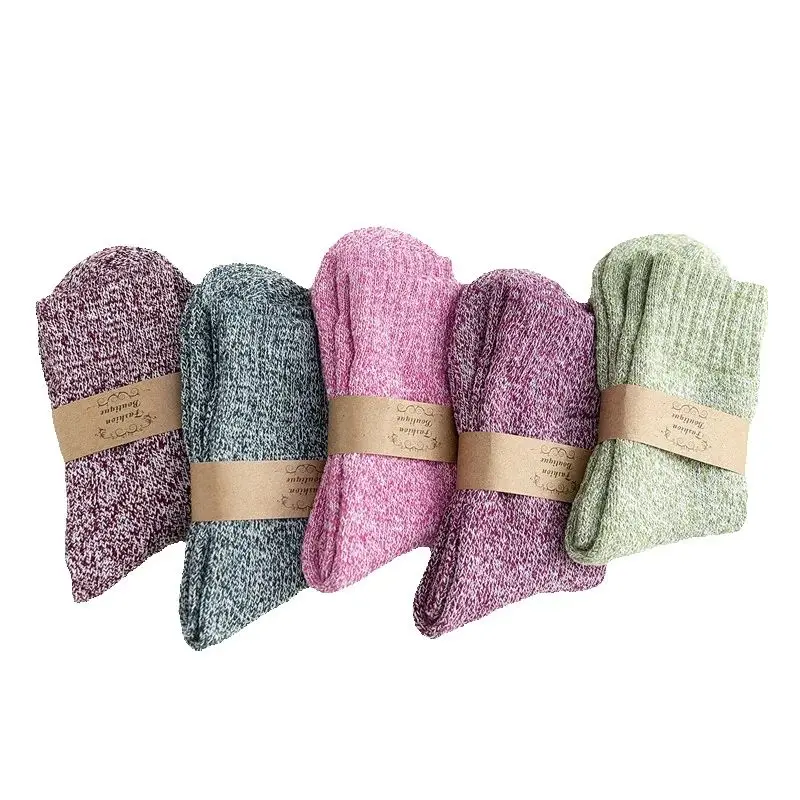 New Autumn and Winter Thickened and Enlarged Warm Women's Parallel Socks Rabbit Wool Socks