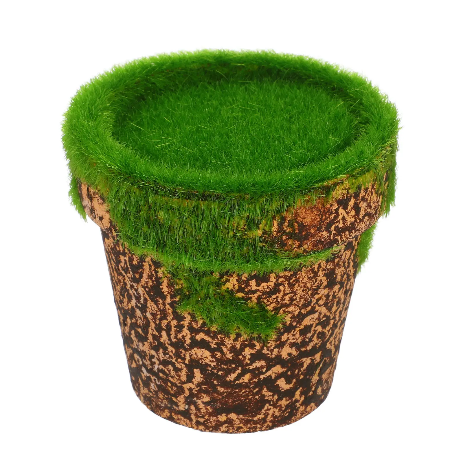 Paper Flowerpot Foams Lining Faux Moss Planter Indoor DIY Flower Arrangements Supplies Mini Faux Flowerpot for Home Office