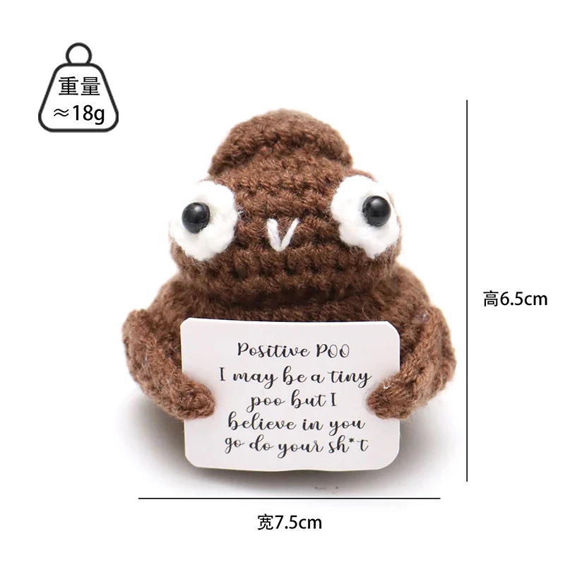 Gehäkelte Tierfiguren zur Emotionalen Unterstützung, Lustige Geschenke für Freunde, Tisch- und Bücherregal-Dekoration – Detail 1