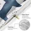 Ocean Whale Shark Duvet Cover Set Blue Watercolor Shark Print Bedding Set 2/3PCS Shark Bed Set Single Double Queen King Size 5