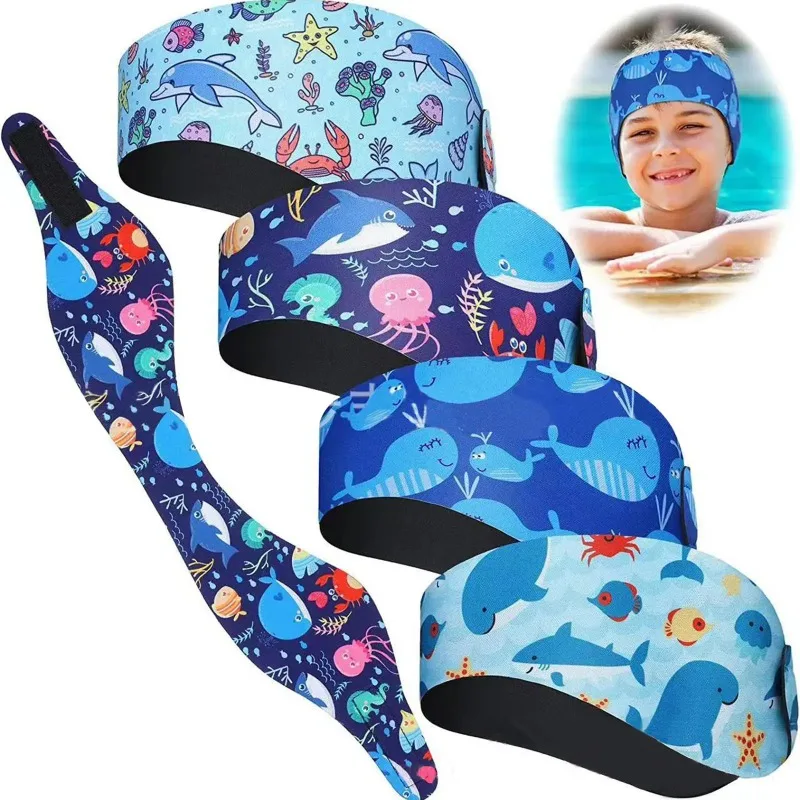 1/2PCs Adjustable Swimming Headband for Kids Adult Children Neoprene Swimmers Waterproof Ear Hair Band for Men Women Accessories