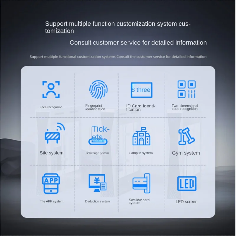custom.Hengbo Intelligent Access Control Stainless Steel Pedestrian Channel Gate Face Recognition Ticketing System Community