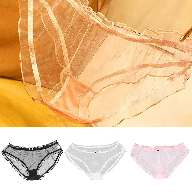 

Sexy Lace Panties Women's Underwear Low Waist Seamless Transparent Underpants Mesh Breathable Ladies Briefs Women Panties
