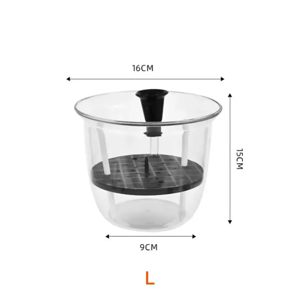 1pcs Transparent Self Watering Plant Pot Self Watering Double Layer Flowerpot Automatic Water Absorption Plastic Planter Pot