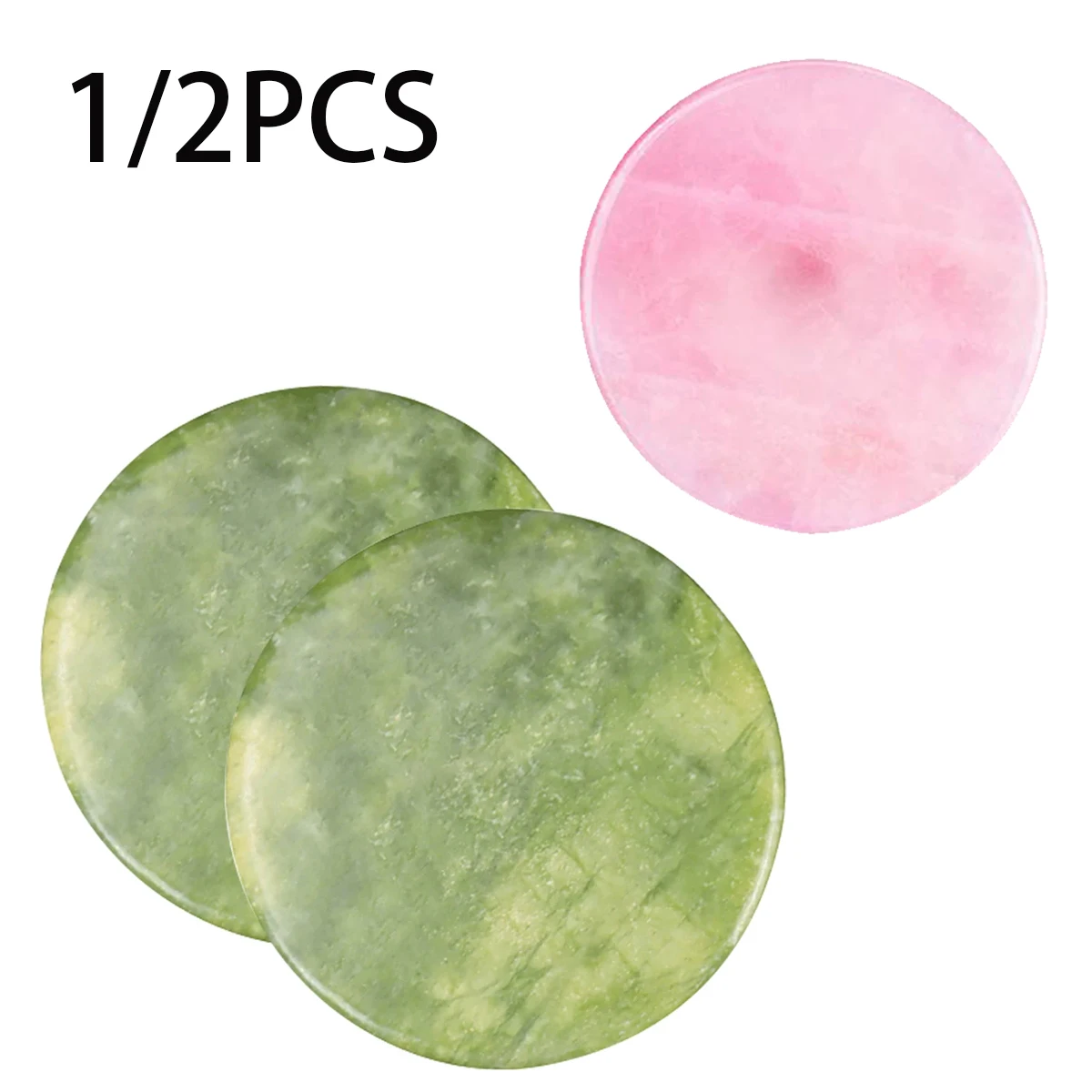 1/2PCS Colla per ciglia Pallet Strumenti per l'estensione delle ciglia Rosa Verde Pietra di giada Riutilizzabile Ciglia finte Colla Pad Holder Accessori