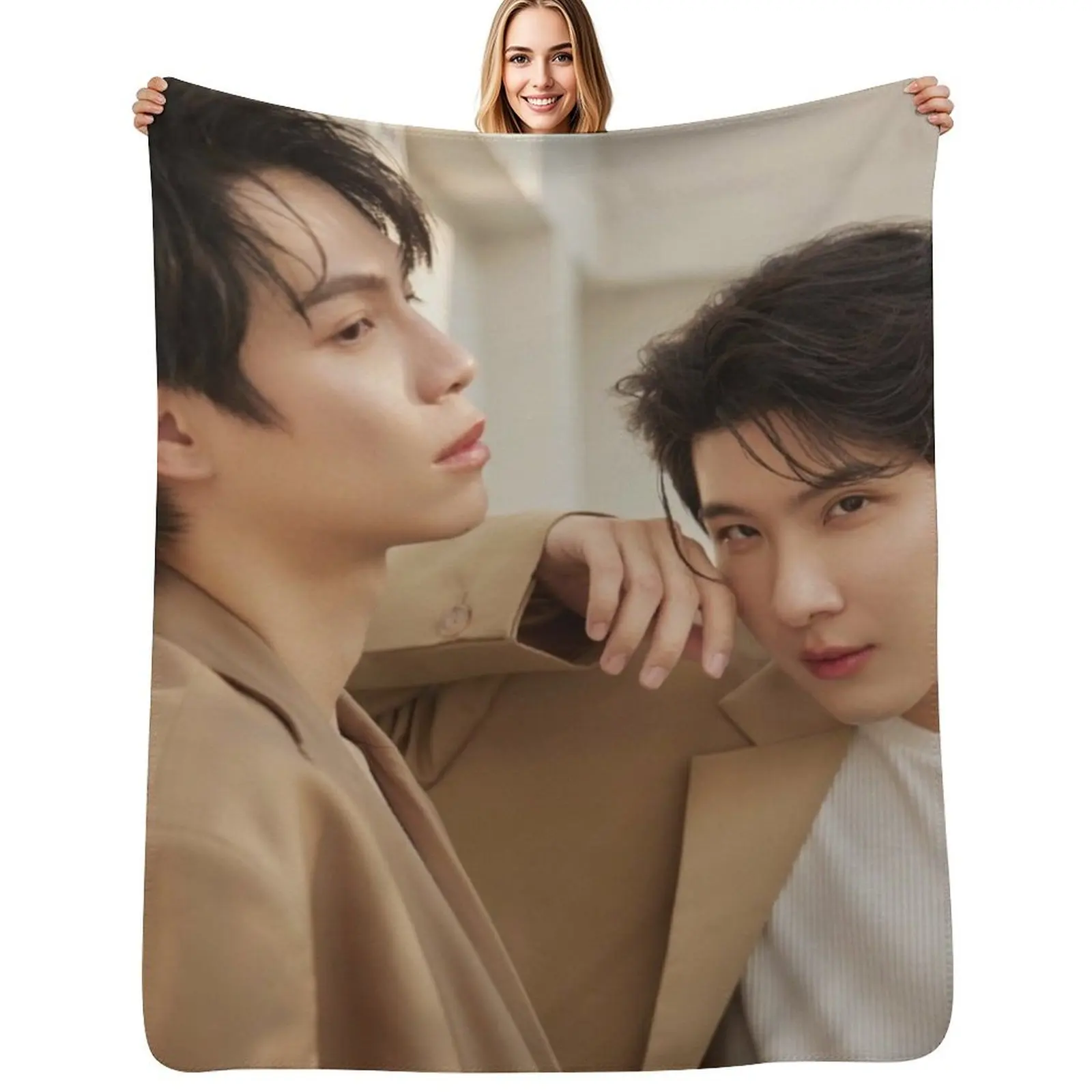 

First Khaotung Only Friends BL SERIES thai  thailand gmmtv bl series Throw Blanket Travel blanket for airplane