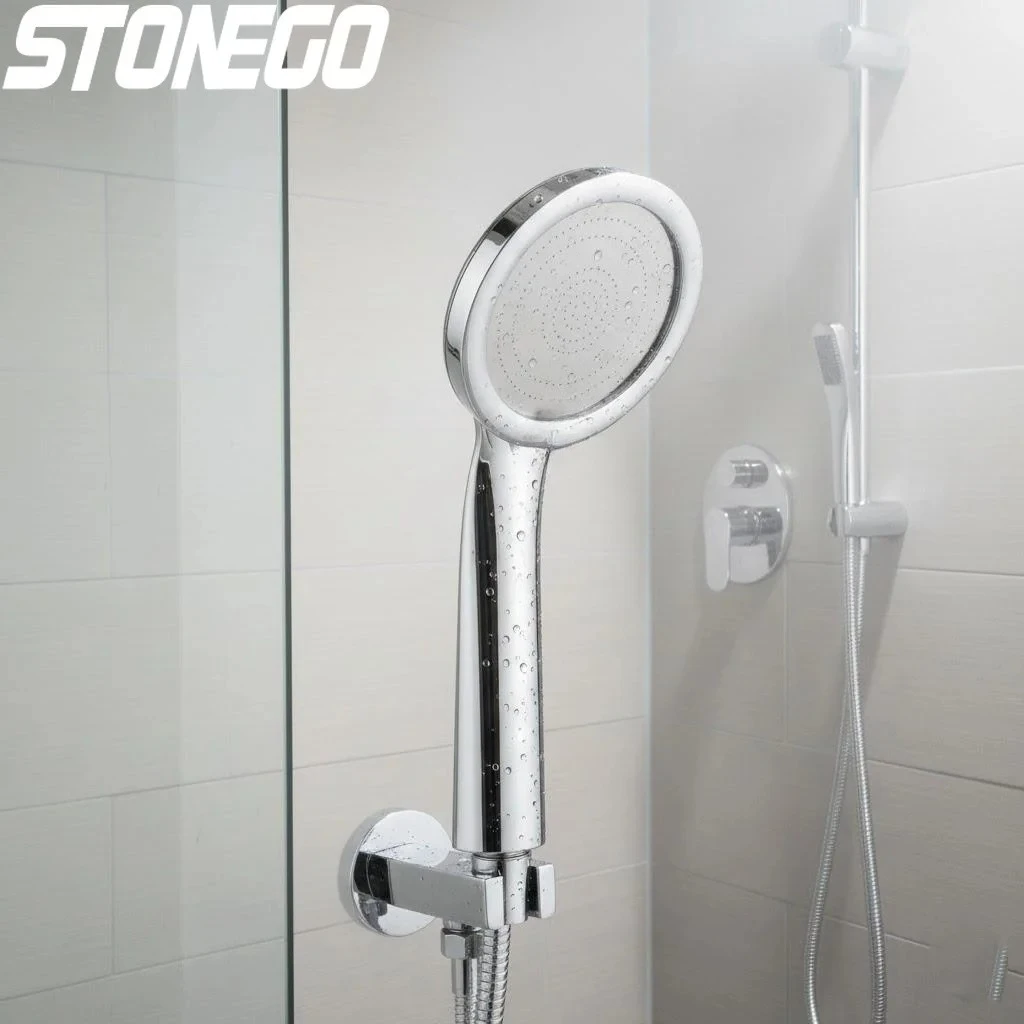 

High Pressure Water Saving Rainfall Chrome Shower Head Nozzle Strong Flow Handheld Bathroom Bath Showerhead Spray