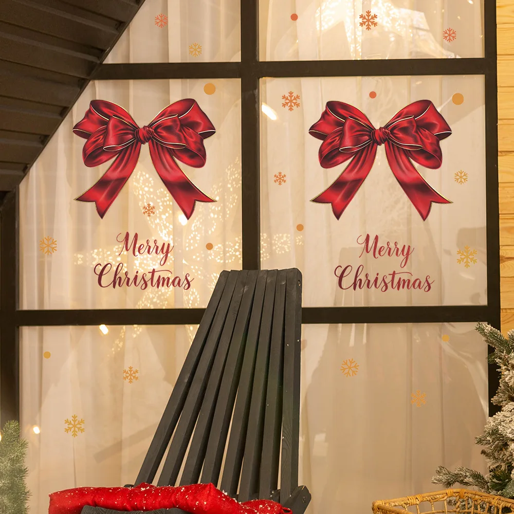 Merry Christmas Window Stickers Wall Sticker Xmas Decals Christmas Decorations For Home Shopping Mall Store Office Window