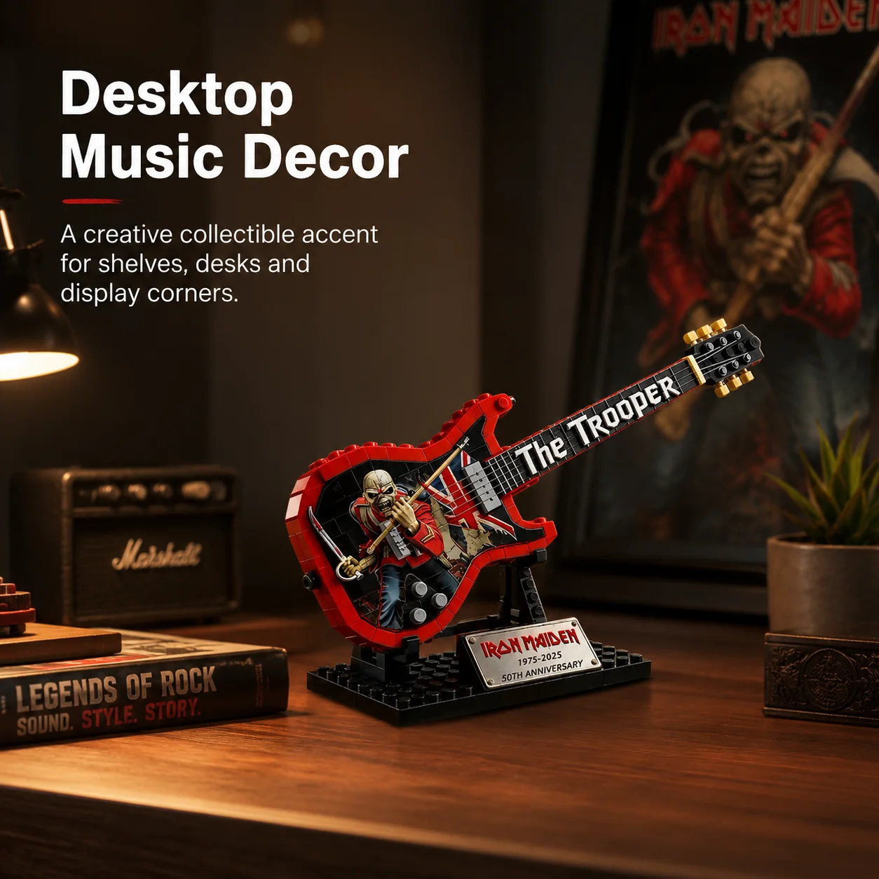 Iron Maiden The Trooper Guitar - Lego Building Blocks ulasan dan harga