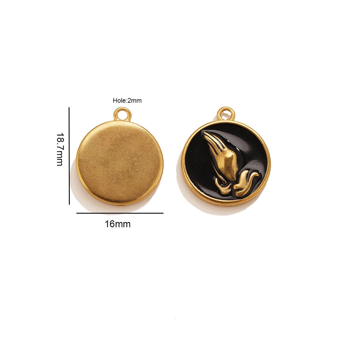4Pcs Oil Drip Pendant Versatile Necklace Charm Stainless Steel Pendant Clavicle Chain Jewelry