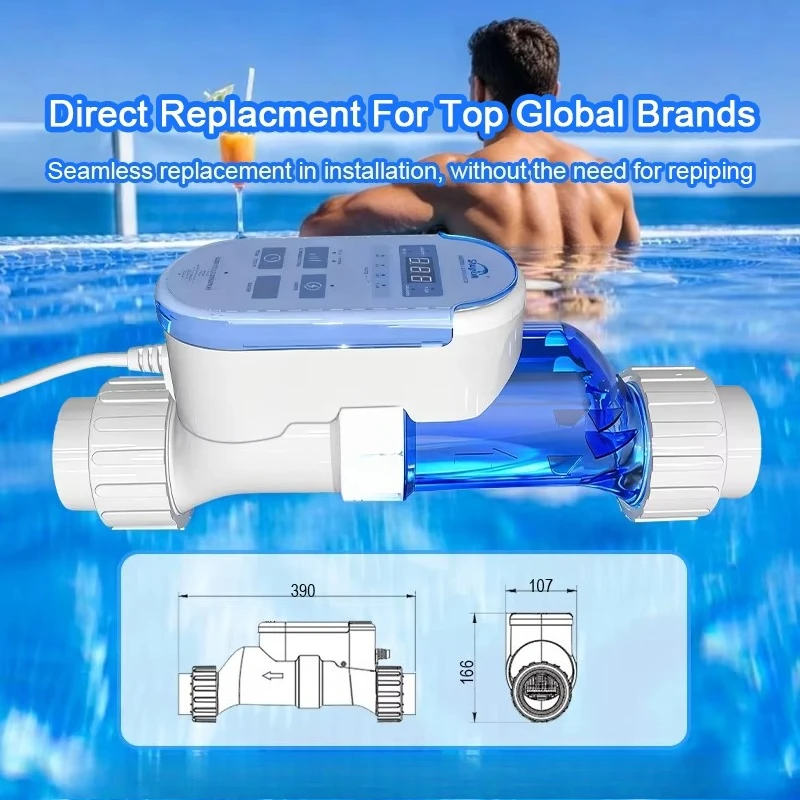 High Quality WiFi APP Control 15G\20G\25G\30G\40G\50G Salt Chlorine Generator System Intelligent OTA Upgrade Salt Chlorinator