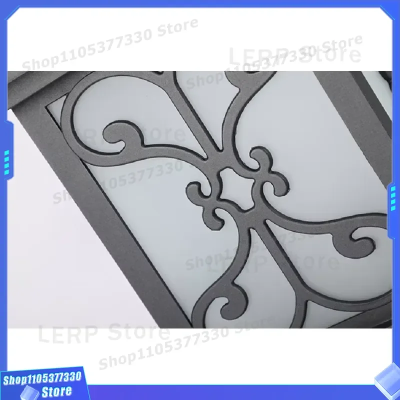 Modern LED Outdoor Wall Light Waterproof Garden Lamp for Door Post Patio Fence Exterior Lighting Fixture Black Aluminum Body 5