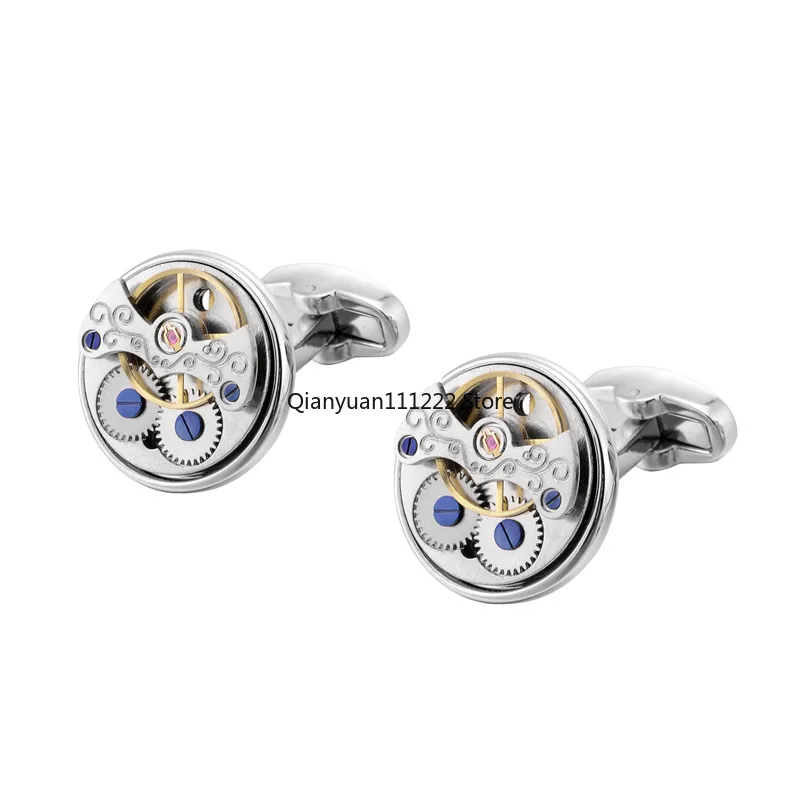 CUFFLINKS/991028, the factory wholesale of cuff links for men's watches with round movement and French cuff links.