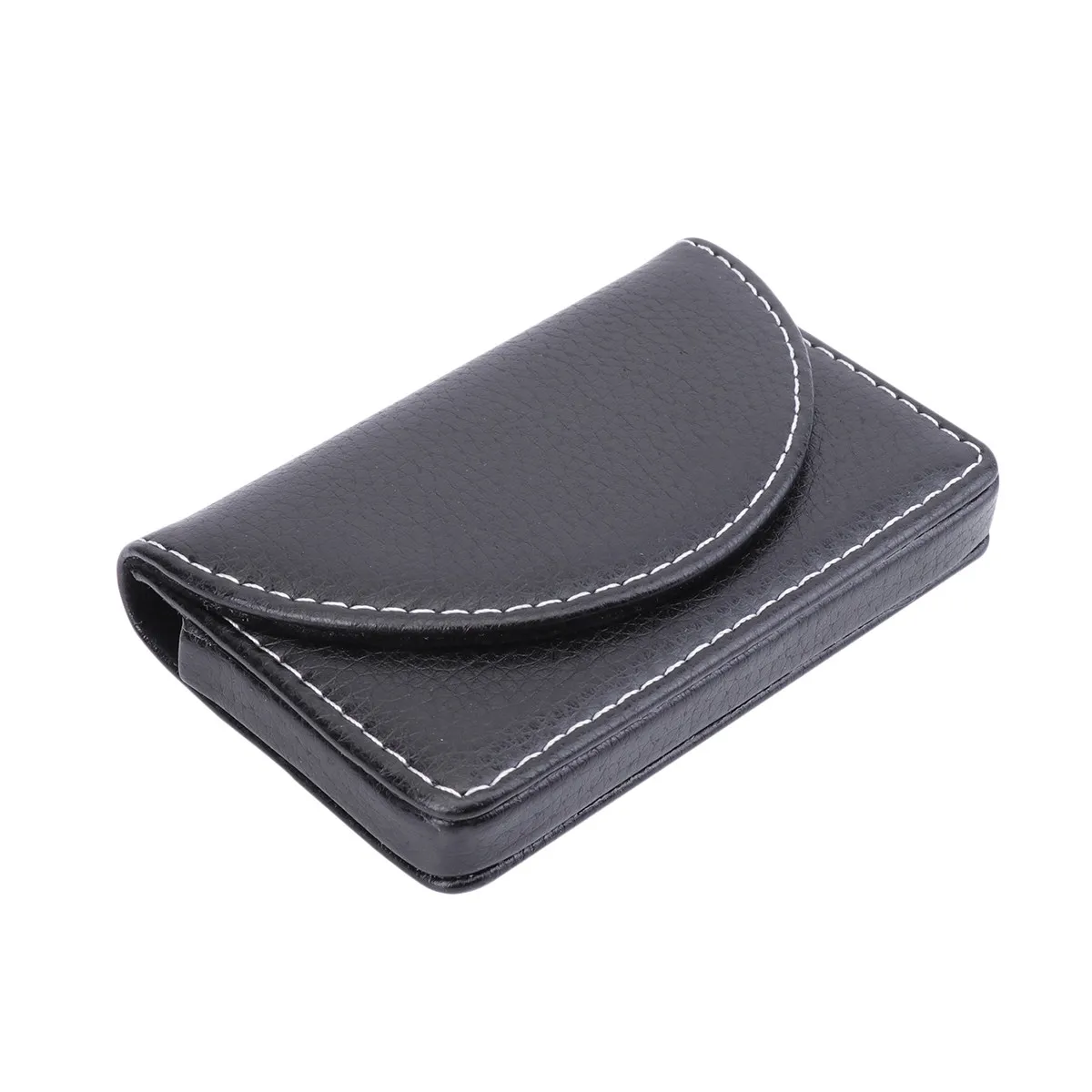 1Pcs Business Card Organizer PU Portable Business Case Holder for Credit Id Name Cards Secure Black Name Holder