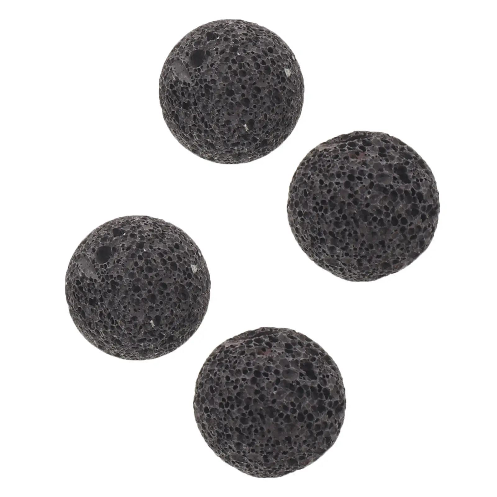 4Pcs Natural Volcanic Rock Decorative Balls Porous Lava Stone Spheres Rustic Dough Bowl Filler Living Room Table Centerpiece