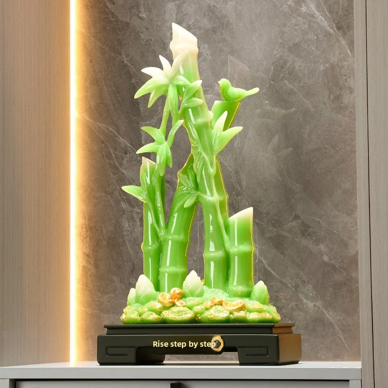 Step by step bamboo ornaments, vertical entrance decorations, high-end housewarming and opening lucky ornaments