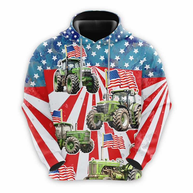 

Farmer Tractor Graphic 3D Print Hoodies Men Farm Country Lifestyle Fashion Popular Casual Tracksuit Women Pullovers Sweatsuit